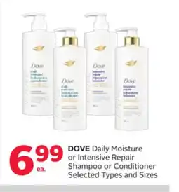 Rexall DOVE Daily Moisture or Intensive Repair Shampoo or Conditioner offer