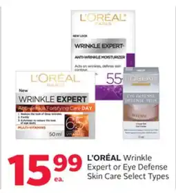 Rexall L' ORÉAL Wrinkle Expert or Eye Defense Skin Care offer