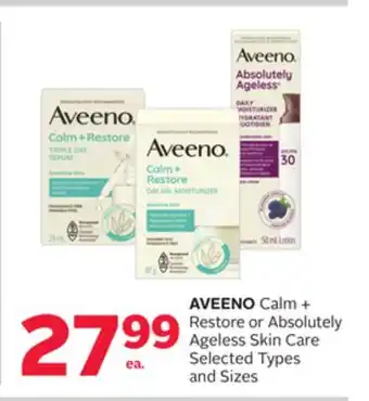 Rexall AVEENO Calm + Restore or Absolutely Ageless Skin Care offer