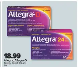 PharmaChoice Allegra, Allegra-D Allergy Relief Tablets offer