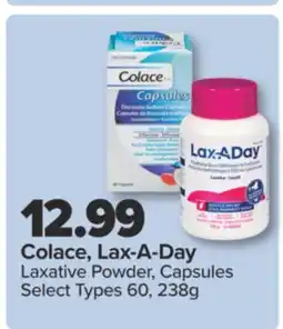 PharmaChoice Colace, Lax-A-Day Laxative Powder, Capsules offer