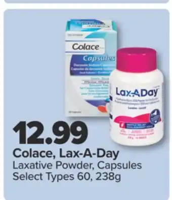PharmaChoice Colace, Lax-A-Day Laxative Powder, Capsules offer