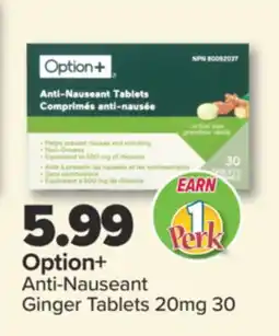 PharmaChoice Option+ Nauseant Ginger Tablets offer
