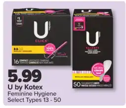 PharmaChoice U by Kotex Feminine Hygiene offer