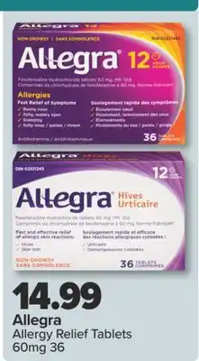 PharmaChoice Allegra Allergy Relief Tablets offer