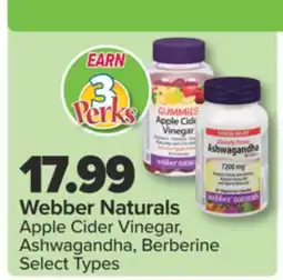 PharmaChoice Webber Naturals Apple Cider Vinegar, Ashwagandha, Berberine offer