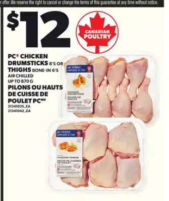 Independent City Market PC CHICKEN DRUMSTICKS, 8'S, THIGHS, 6'S, UP TO 870 G offer