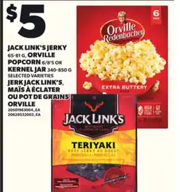 Independent City Market JACK LINK'S JERKY, 65-81 G, ORVILLE POPCORN, 6/8'S OR KERNEL JAR, 340-850 G offer
