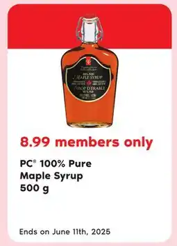 Independent City Market PC 100% PURE MAPLE SYRUP, 500 G offer