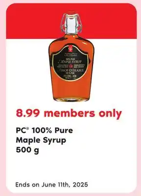 Independent City Market PC 100% PURE MAPLE SYRUP, 500 G offer