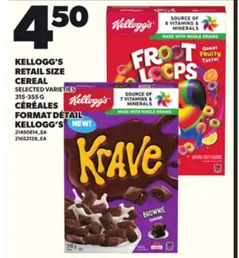 Independent City Market KELLOGG'S RETAIL SIZE CEREAL, 315-355 G offer