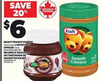 Independent City Market KRAFT PEANUT BUTTER, 750 G-1 KG OR HAZELNUT SPREAD, 725 G offer