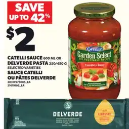 Independent City Market CATELLI SAUCE, 600 ML OR DELVERDE PASTA, 250/450 G offer