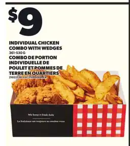 Independent City Market INDIVIDUAL CHICKEN COMBO WITH WEDGES, 361-530 G offer