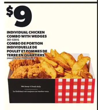Independent City Market INDIVIDUAL CHICKEN COMBO WITH WEDGES, 361-530 G offer