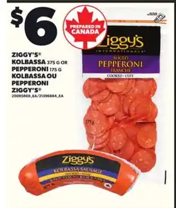 Independent City Market ZIGGY'S KOLBASSA, 375 G OR PEPPERONI, 175 G offer