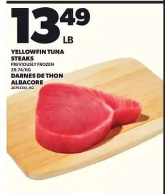 Independent City Market YELLOWFIN TUNA STEAKS offer
