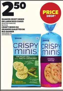 Independent City Market QUAKER CRISPY MINIS OR LARGE RICE CAKES, 90-173 G offer