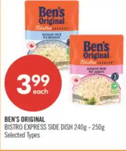 Shoppers Drug Mart BEN'S ORIGINAL BISTRO EXPRESS SIDE DISH offer