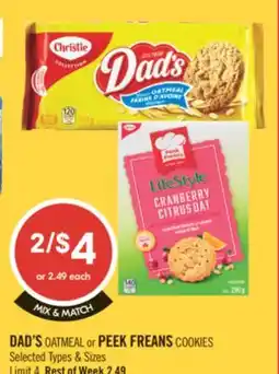 Shoppers Drug Mart DAD'S OATMEAL or PEEK FREANS COOKIES offer