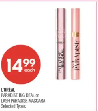 Shoppers Drug Mart L'ORÉAL PARADISE BIG DEAL or LASH PARADISE MASCARA offer