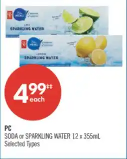 Shoppers Drug Mart PC SODA or SPARKLING WATER offer