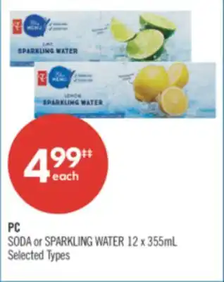Shoppers Drug Mart PC SODA or SPARKLING WATER offer