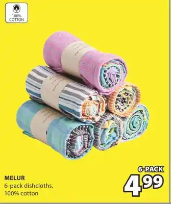 JYSK Melur 6-pack dishcloths offer