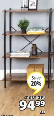 JYSK 4-tier shelf, steel frame, antique brown/black COLTON offer