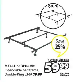 JYSK METAL BEDFRAME Extendable bed frame offer