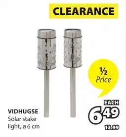 JYSK Vidhugse Solar stake light offer
