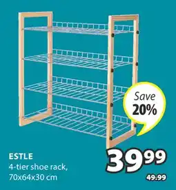 JYSK Estle 4-tier shoe rack offer