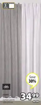 JYSK Dab Como Room darkening curtain panel offer