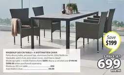 JYSK MADERUP 205 CM TABLE + 4 AIDT/HATTEN CHAIR offer