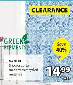 JYSK VANDIE Shower curtain offer