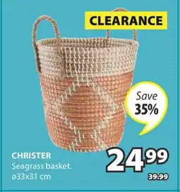 JYSK CHRISTER Seagrass basket offer