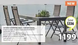 JYSK Vattrup Extension Table + 4 Mysen Chairs offer