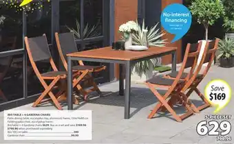 JYSK IBIS TABLE + 4 GARDENA CHAIRS offer