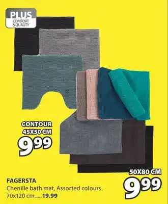 JYSK Fagersta Chenille bath mat offer
