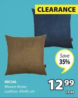 JYSK Micha Woven throw cushion offer