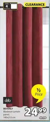 JYSK Dab Beverly Blackout curtain panel offer