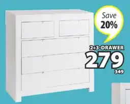 JYSK Hull Bedroom storage series 2+3-drawer offer