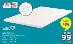 JYSK Wellpur T30 Memory foam topper offer