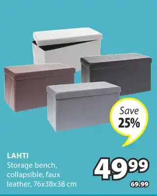 JYSK LAHTI Storage bench offer