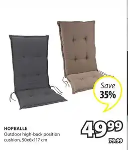 JYSK Hopballe Outdoor high-back position cushion offer
