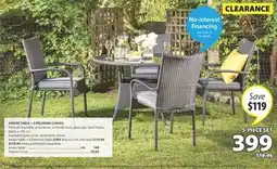 JYSK ANDRE TABLE + 4 PALERMO CHAIRS offer