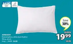 JYSK Arreskov Natural pillow offer