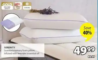 JYSK SERENITY Scented memory foam pillow offer