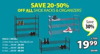 JYSK Hals / Aksel 2-tier shoe rack offer