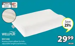 JYSK BEIFONN Memory foam pillow for kids offer